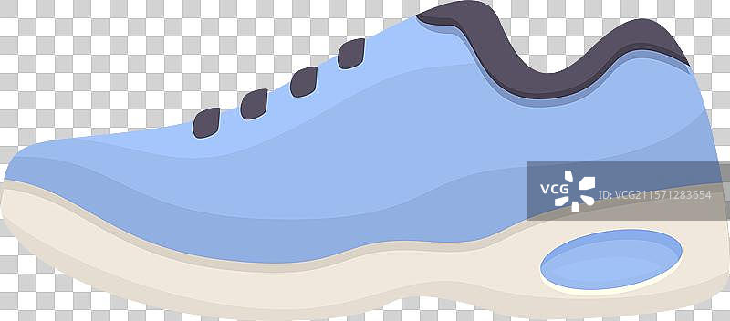 提供缓冲和支持的蓝色运动鞋图片素材