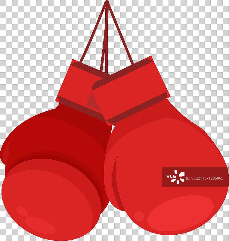 一双红色拳击手套挂在钉子上图片素材