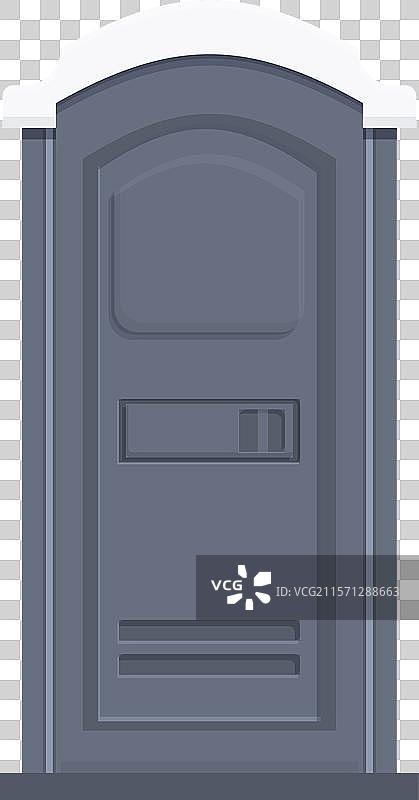 公共厕所建在混凝土基础上图片素材