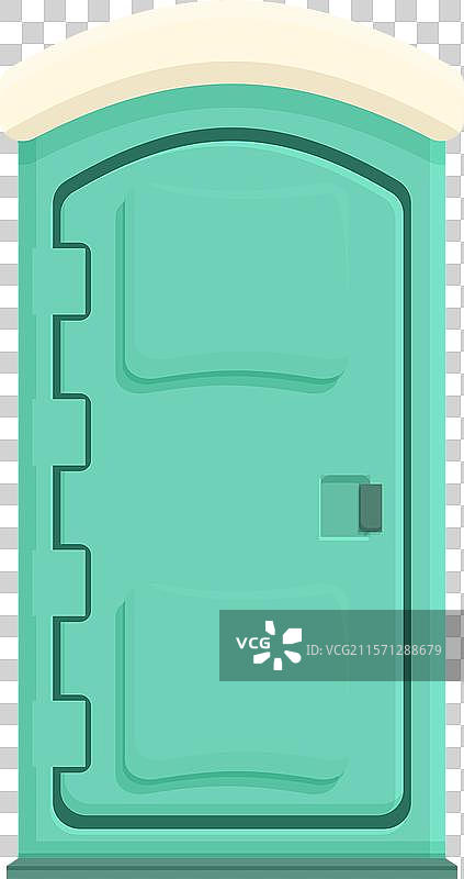 绿色塑料便携式厕所放置在白色背景上图片素材