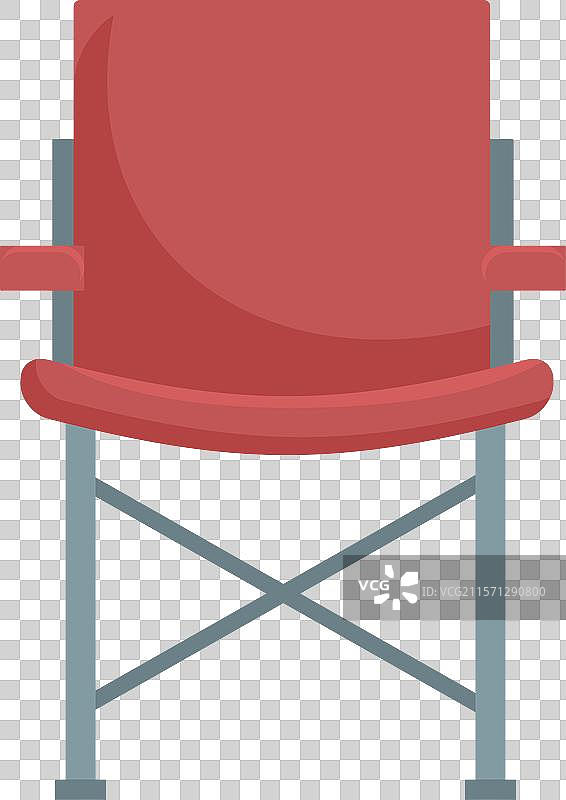 红色折叠露营椅放在白色背景上图片素材