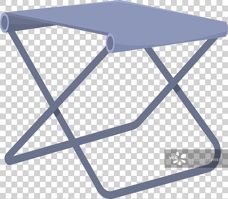 白色背景上的折叠露营凳图片素材