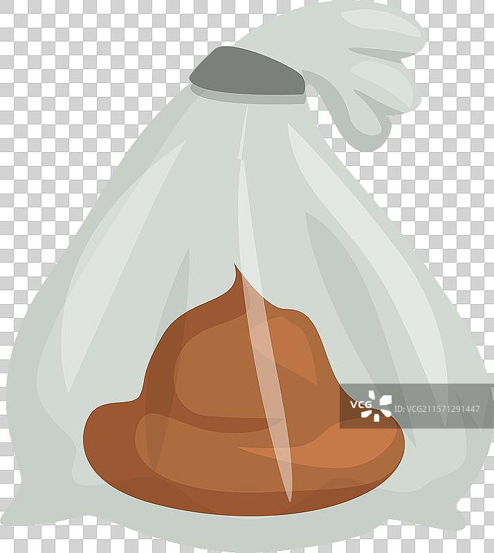 一个人手里拿着装有狗的塑料袋图片素材