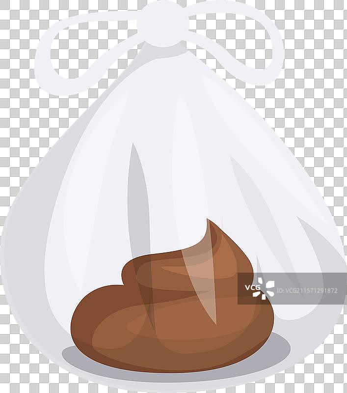 用白色绳子绑着的塑料袋里的狗粪图片素材