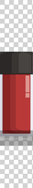 红色唇彩放在白色背景上图片素材