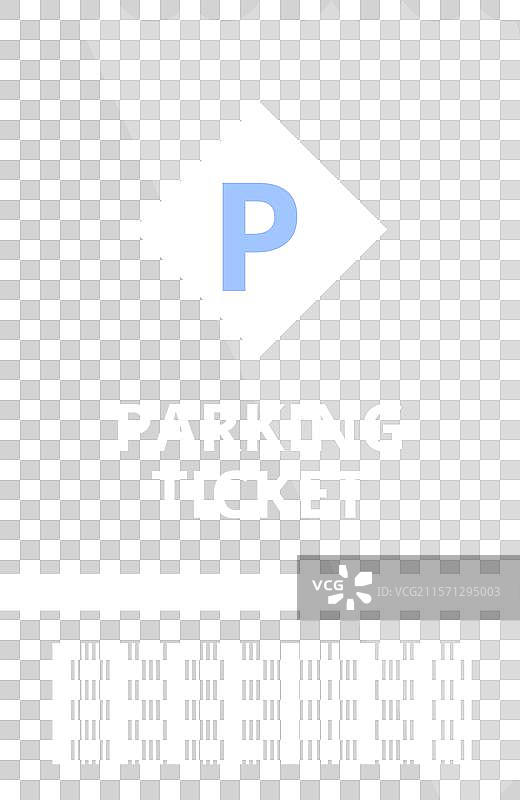 蓝色停车许可证，允许停车进入图片素材