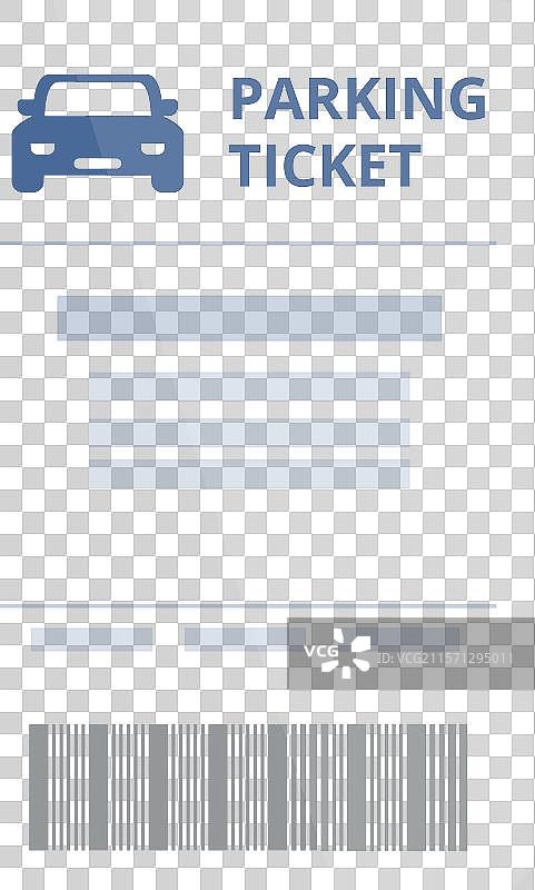停车罚单显示因非法停车而产生的罚款图片素材
