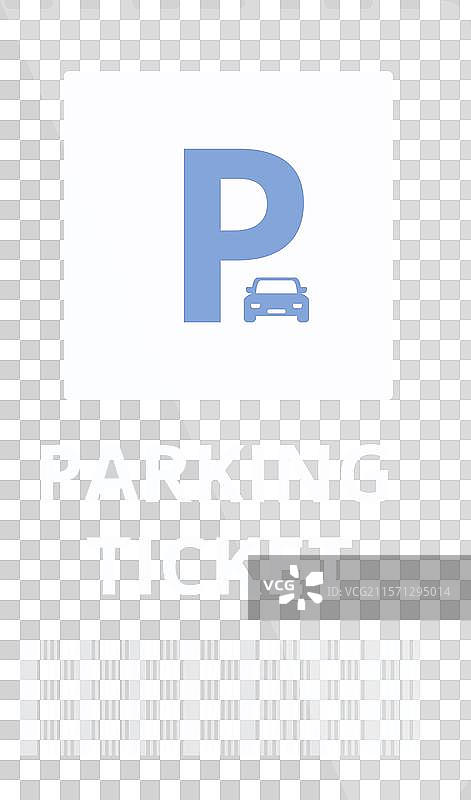 蓝色停车罚单透过挡风玻璃可见图片素材