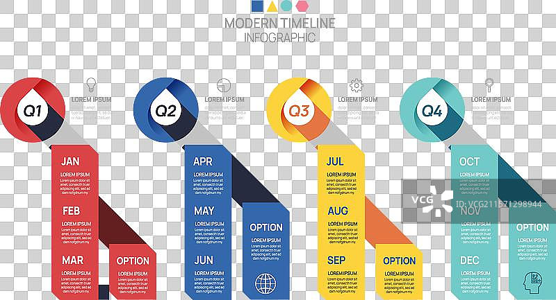 商业步骤时间线信息图模板图片素材