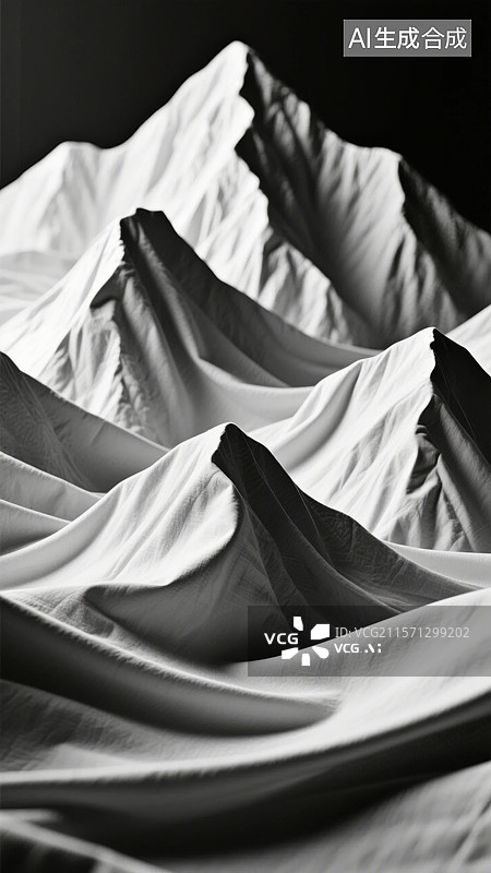 【AI数字艺术】波浪起伏的布料纹理图片素材