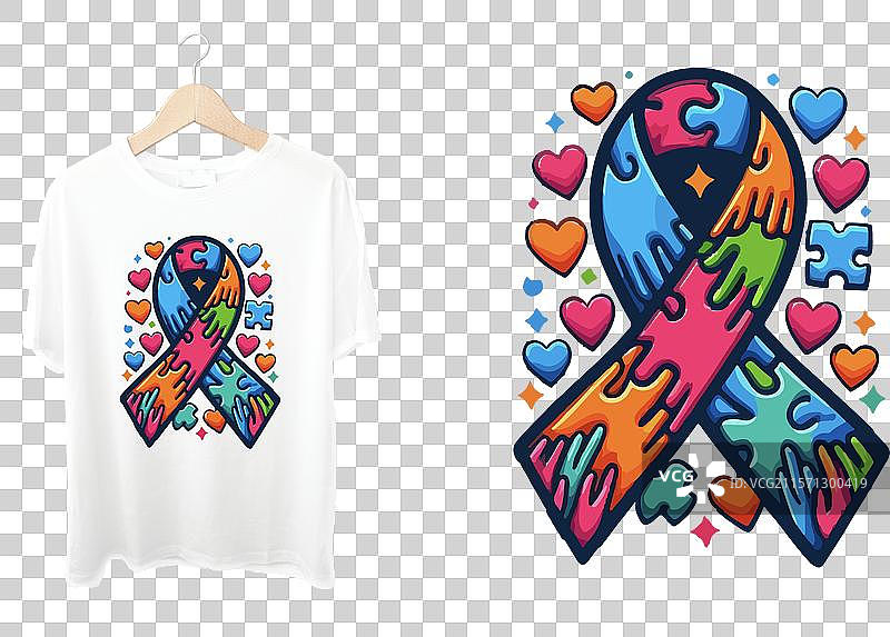 乳腺癌意识T恤图片素材