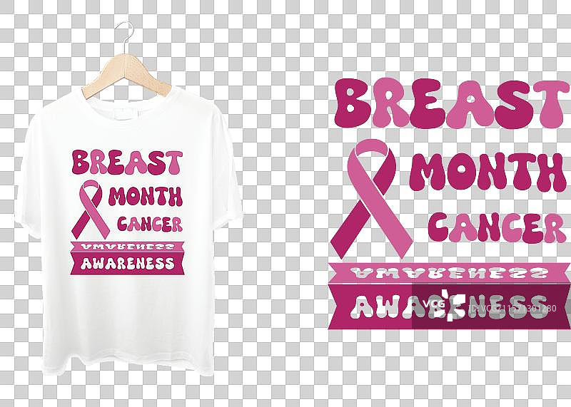 乳腺癌意识T恤图片素材