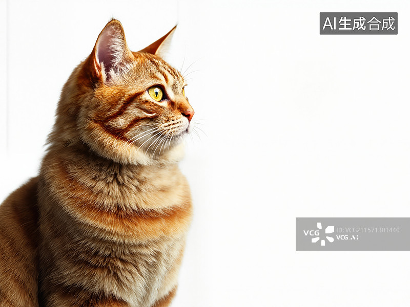 【AI数字艺术】猫咪凝视远方图片素材