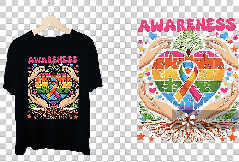 乳腺癌意识T恤图片素材