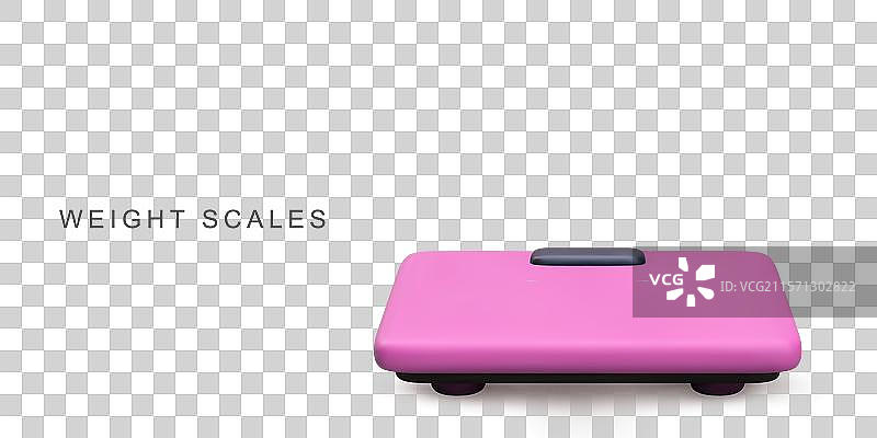 3D真实的健身房体重秤概念图片素材