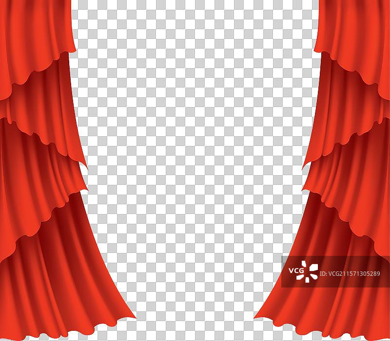 红色窗帘 逼真的剧院面料 丝绸图片素材