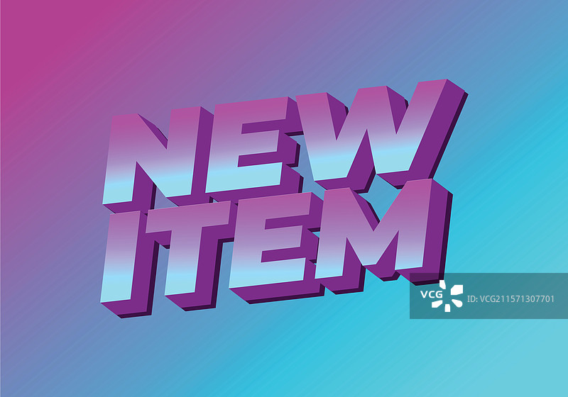3D风格的新项目文本效果用于印刷广告图片素材