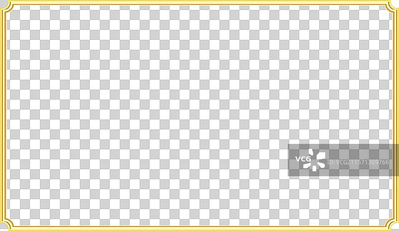金色闪亮发光的复古框架，孤立展示图片素材