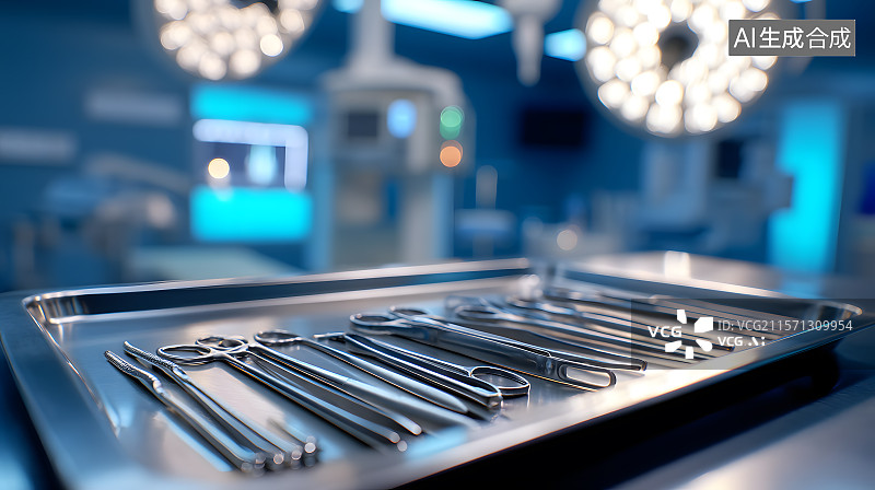 【AI数字艺术】手术器械展示图片素材