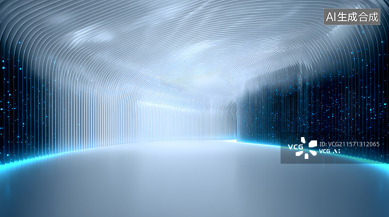 【AI数字艺术】未来通道景图片素材