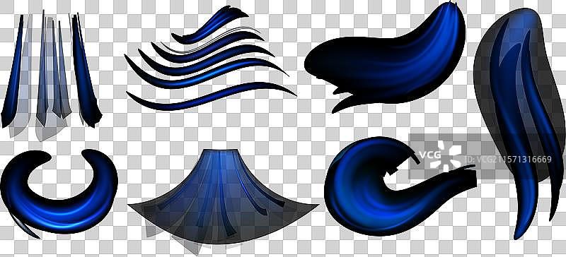 空气流动效果，冰冻气流伴随闪烁光芒图片素材