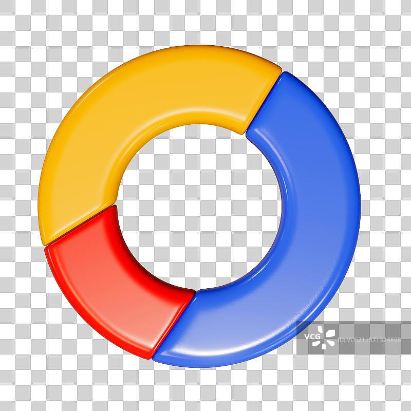 商务数据图表3D卡通插画元素图片素材