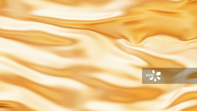 飘逸流动的金色布料背景三维渲染图片素材