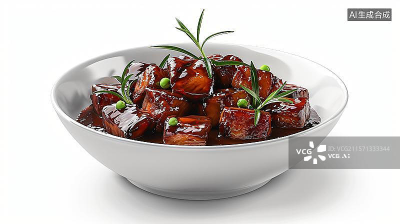 【AI数字艺术】一碗美味的红烧肉图片素材