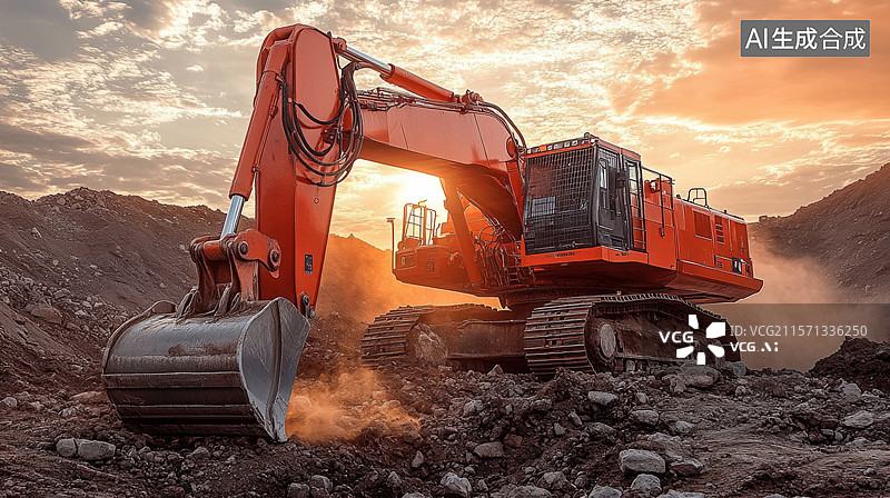 【AI数字艺术】稀土矿产资源开采图片素材
