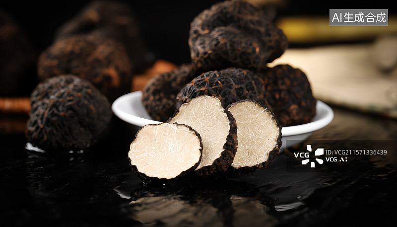 【AI数字艺术】珍稀食材黑松露图片素材