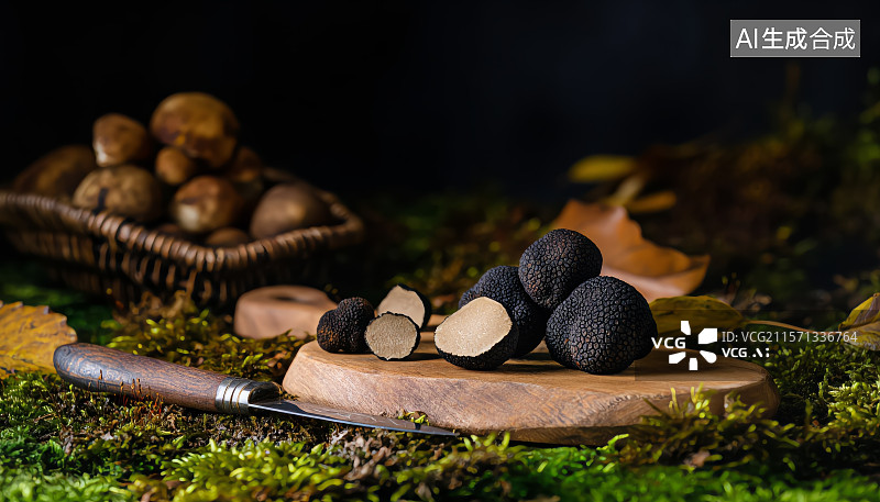【AI数字艺术】珍稀食材黑松露图片素材