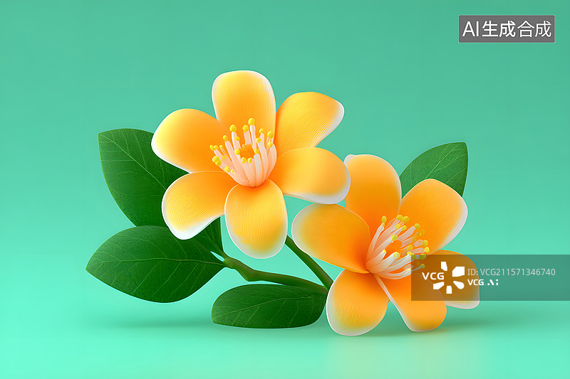 【AI数字艺术】极简东方风茉莉花摄影图片素材