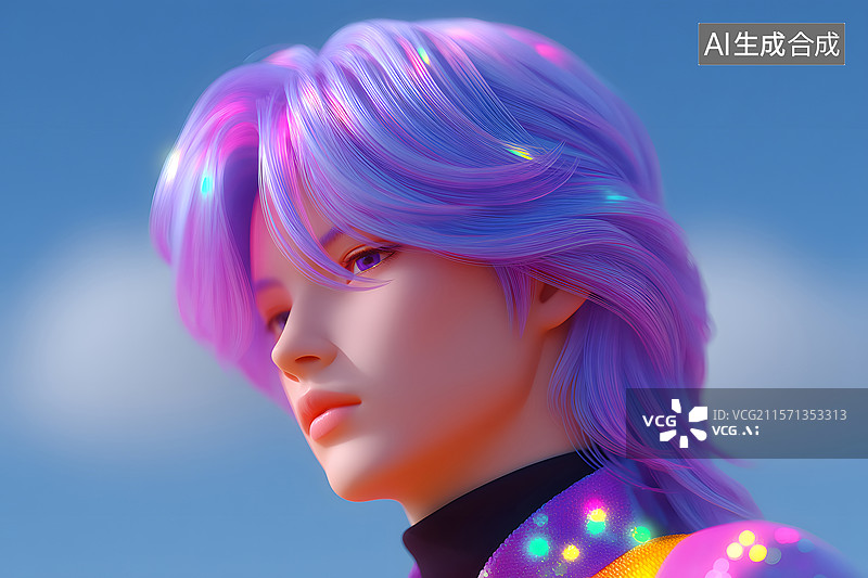 【AI数字艺术】二次元帅哥的壁纸插画背景图片素材