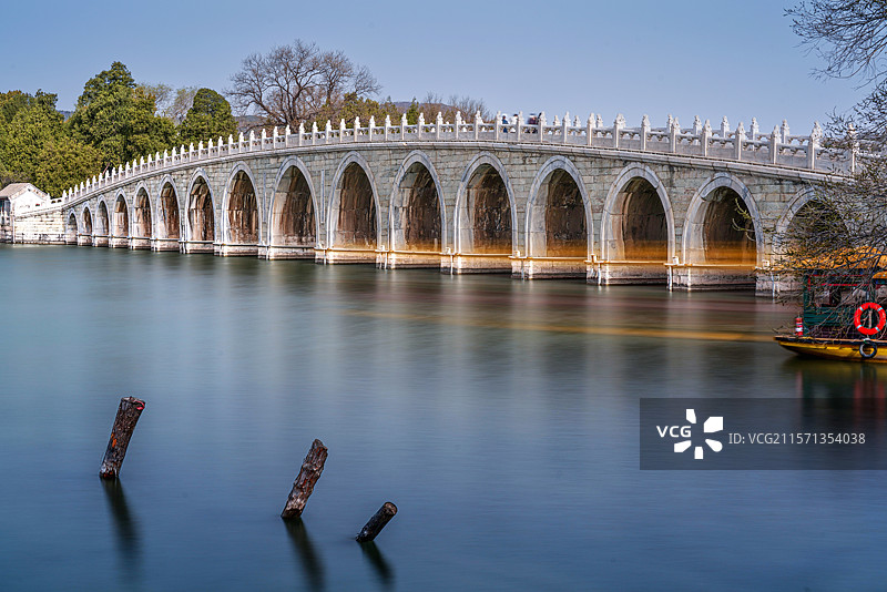 十七孔桥图片素材
