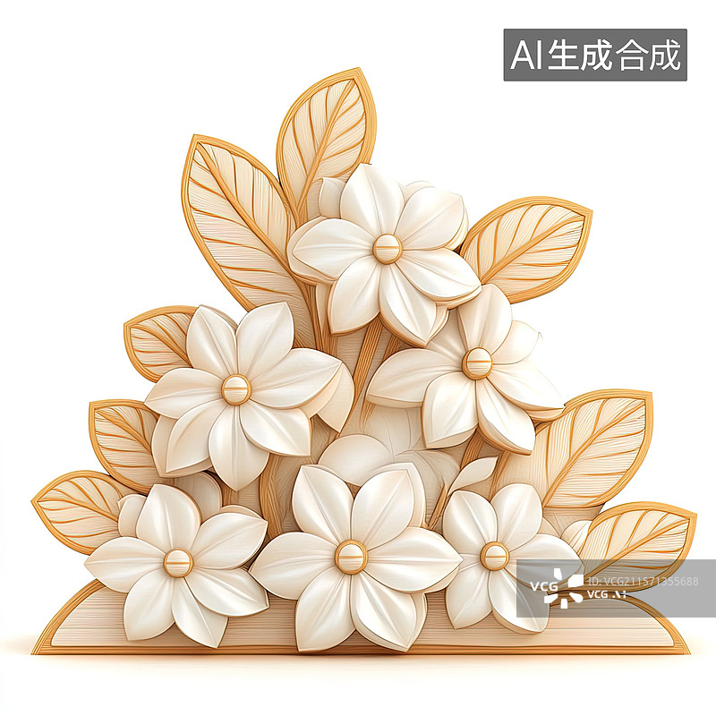 【AI数字艺术】3D花卉装饰设计图片素材