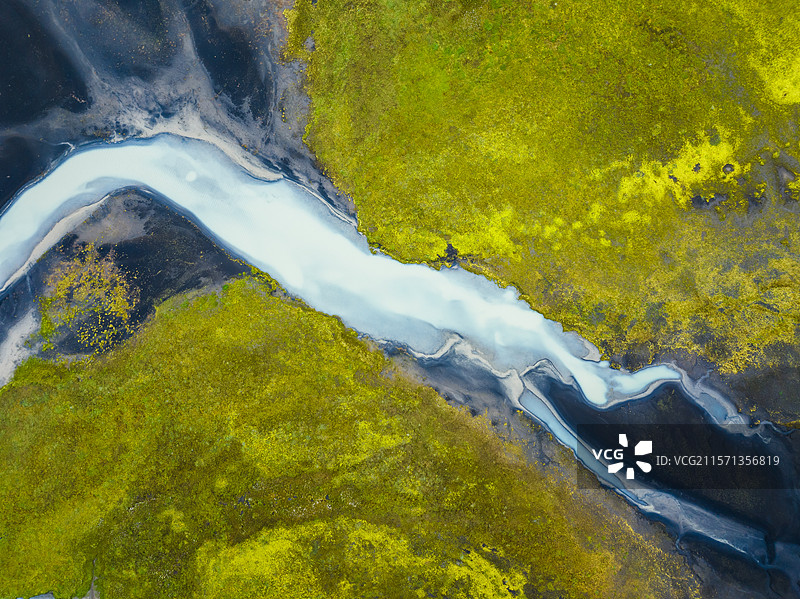 Aerial photography of Iceland图片素材