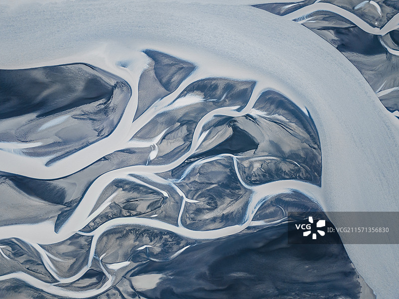 Aerial photography of Iceland图片素材