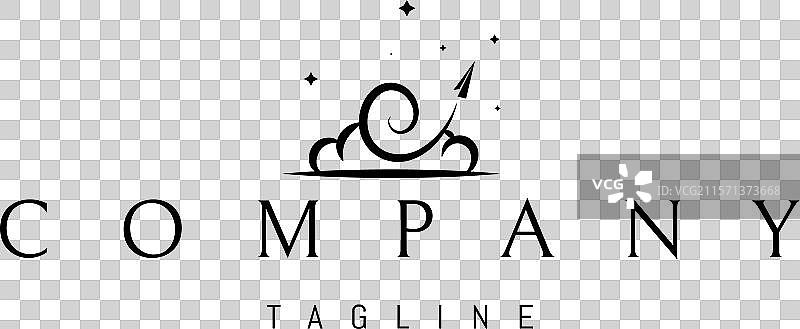 一个包含抽象云朵图像的标志图片素材