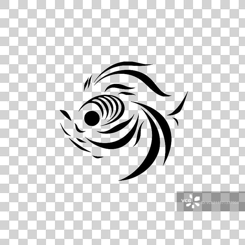 鱼 - 黑白色图片素材