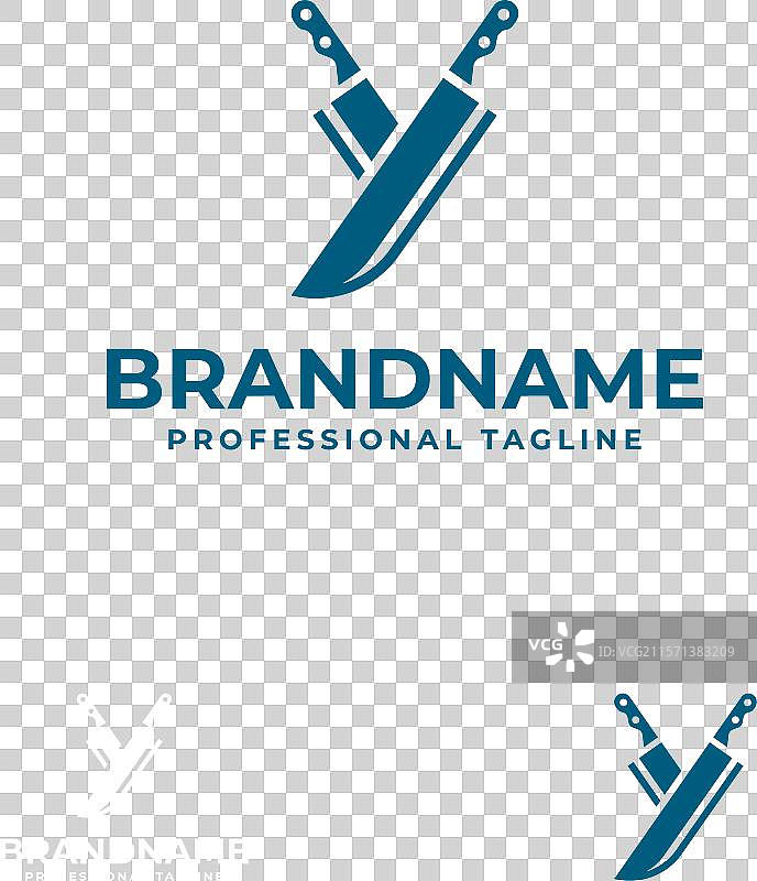 屠夫店的字母Y刀具标志图片素材
