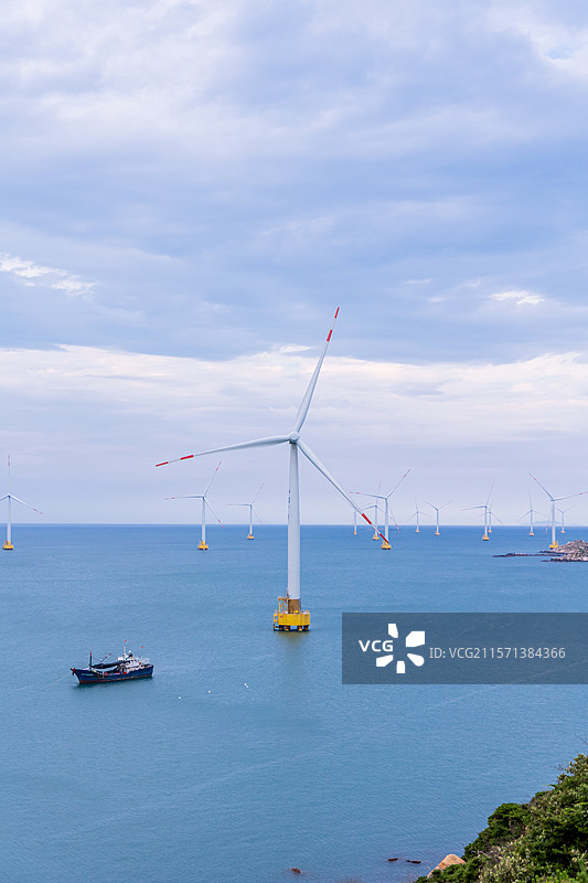 风之律动——平潭大练岛风车图片素材