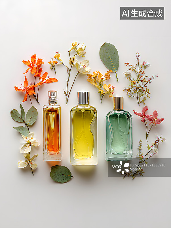 【AI数字艺术】植物精华 香水图片素材
