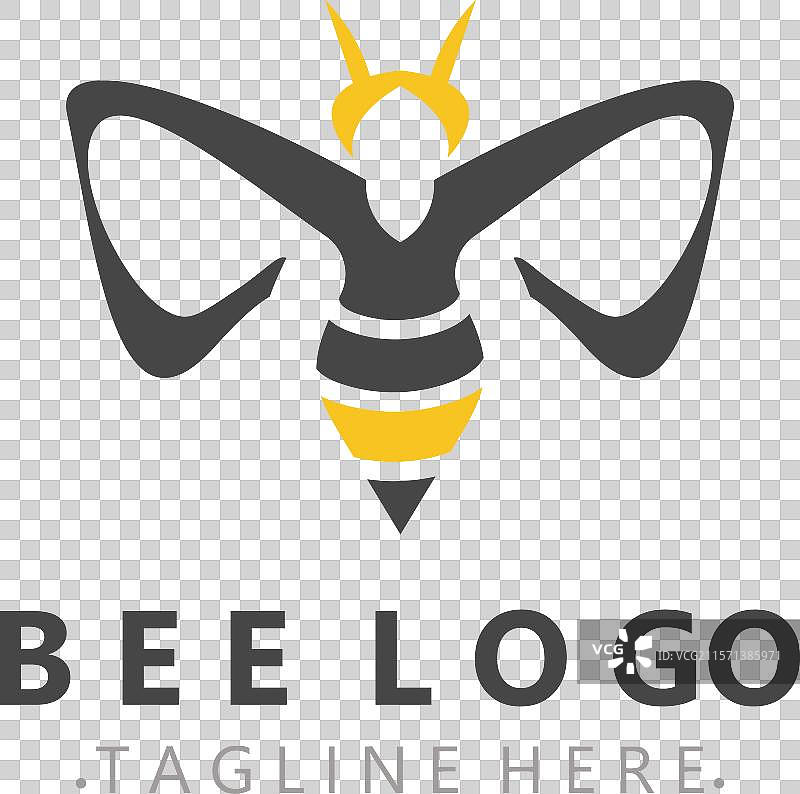 蜜蜂标志动物设计您的商业蜂蜜图片素材