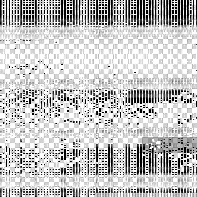 时尚的故障图案在黑色背景上的抽象设计图片素材