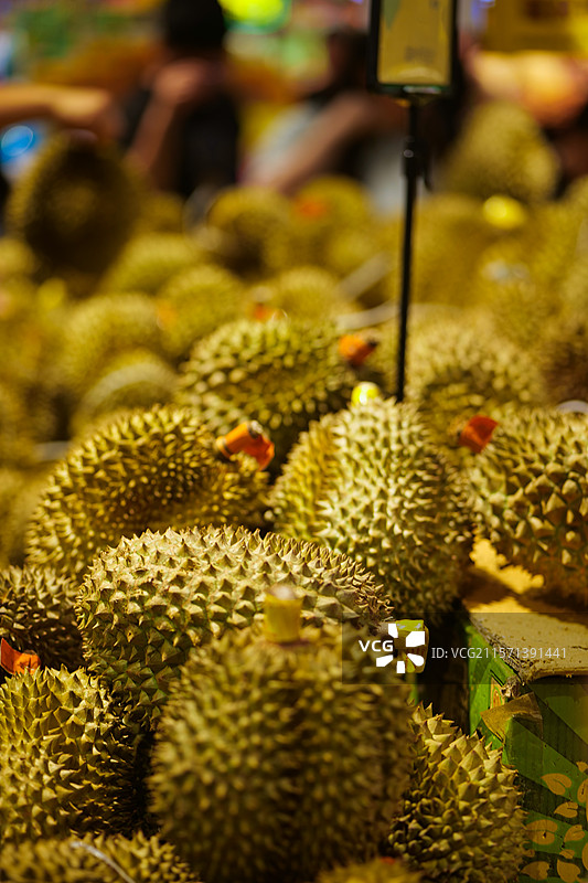 超市进口榴莲泰国金枕榴莲图片素材