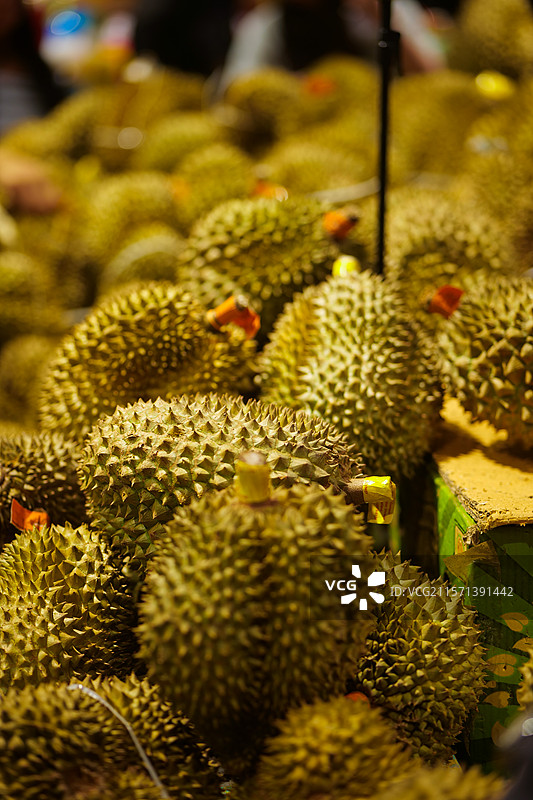 超市进口榴莲泰国金枕榴莲图片素材