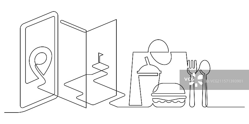 在线购物食品配送追踪一线图片素材