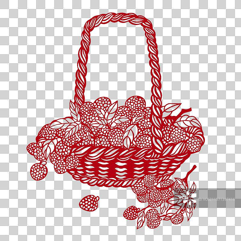 非遗锦鲤矢量剪纸图片素材