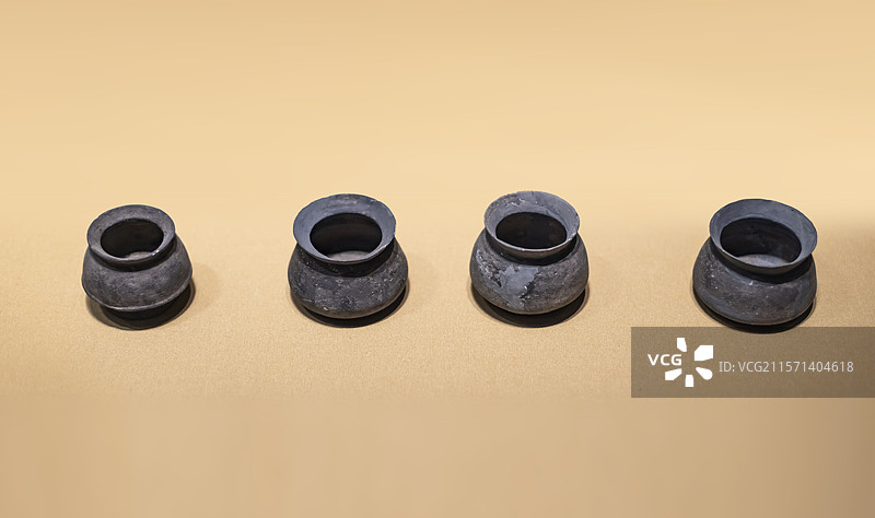 黑陶小罐 油子岭文化时期 宜城顾家坡172号墓 湖北省博物馆图片素材