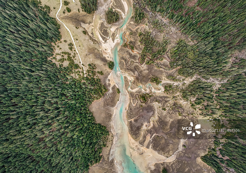 新措出水冲沟及汇流支沟 | Xin Cuo Outlet & Tributary Gullies图片素材